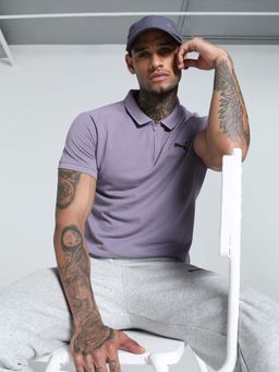 Puma - Ess Raglan Sleeve Mens Lavender Polo T-Shirt