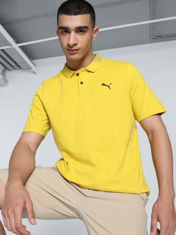 Puma - Ess Slub Mens Yellow Polo T-Shirt