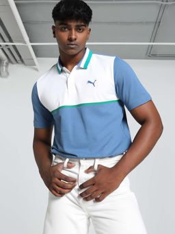 Puma - Ess Colorblock Mens Blue Polo T-Shirt