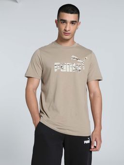 Puma - Ess Camo Graphic Mens Beige T-Shirt