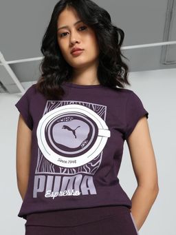Puma - Ess Graphic Womens Purple T-Shirt