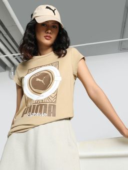Puma - Ess Graphic Womens Beige T-Shirt