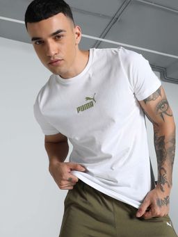 Puma - Logo Solid Mens White T-Shirt