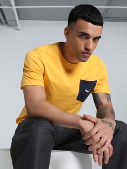 Puma - Contrast Pocket Mens Yellow T-Shirt