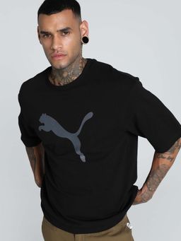 Puma - Ess Elevated Big Cat Boxy Mens Black T-Shirt