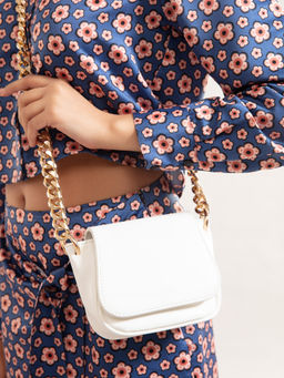 Twenty Dresses by Nykaa Fashion - Off White Club Chic Sling Bag