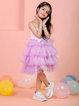 The Mom Store - Cotton Candy Dream Lavender Girls Tulle Dress