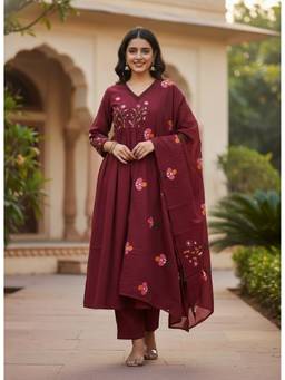 GOPIPREM - Pure Cotton Kurta And Pants With Dupatta