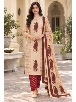 GOPIPREM - Pure Cotton Kurta And Pants With Dupatta
