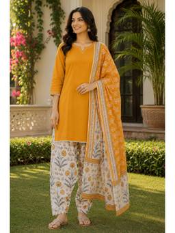 GOPIPREM - Pure Cotton Kurta And Salwar With Dupatta