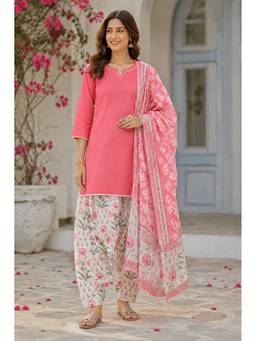 GOPIPREM - Pure Cotton Kurta And Salwar With Dupatta