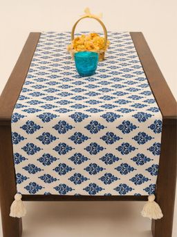 Akira Furnishings - Indigo Tassel Table Runner