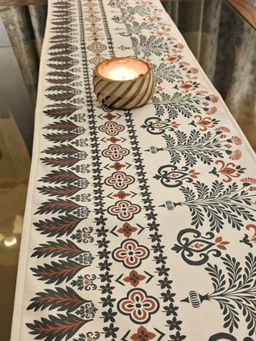 Akira Furnishings - Folk Motif Table Runner (4 Seater)