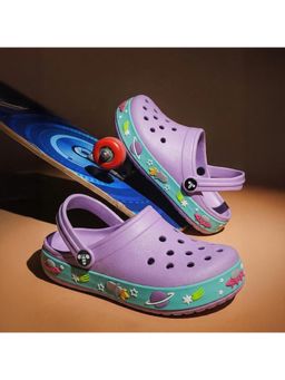 toothless - Girls Purple EVA Soft Sole Comfort Fit Lightweight Comfortable Causal Clogs