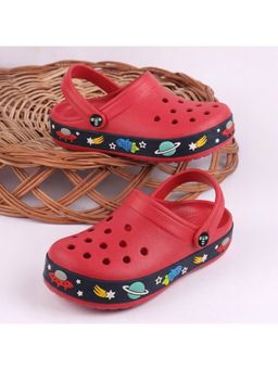 toothless - Boys Red EVA Regular Fit Casual with Soft Sole Comfort Easy to Wear Clogs