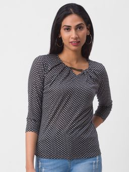 Globus - Black Printed Top
