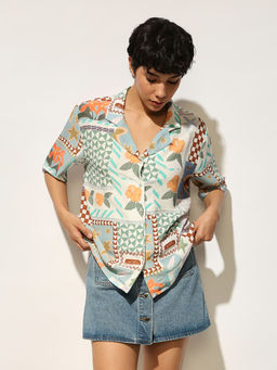 ONLY - Multi-Color Printed Collar Shirt