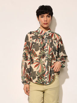 ONLY - Multi-Color Print Green Shirt