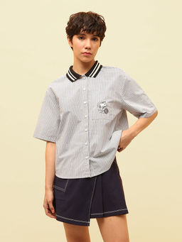 ONLY - Blue Peanuts Striped Shirt