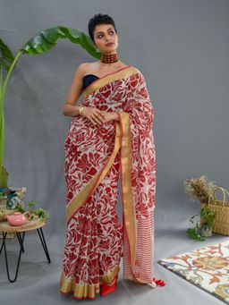 Suta - Multi-Color Cotton Printed Saree