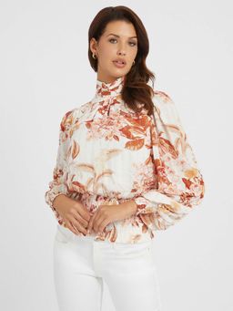 Guess - Women Multicolor Printed High Neck Top