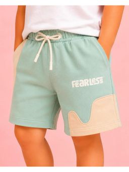 Bloom Up - Mint Green Fearless Color Block Shorts for Boys