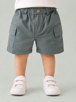 Bloom Up - Steel Blue Cargo Shorts for Boys