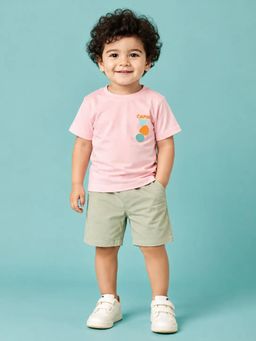 Bloom Up - Pink and Sage Green Co-Ord Set for Boys