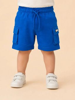 Bloom Up - Royal Blue Cargo Shorts for Boys