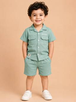 Bloom Up - Sea Green Co-Ord Set for Boys