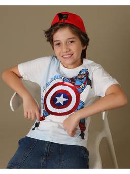 Kidsville - Captain America Reversible Sequin Shield Graphic T-Shirt