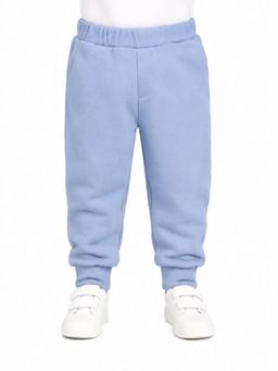 Bloom Up - Sky Blue Fleece Jogger Pants for Kids