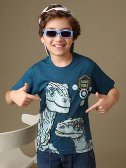 Kidsville - Jurassic World Raptor Graphic Boys Regular Fit T-Shirt