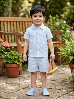 Nottie Planet - Boys Blue Printed Co-ord Set