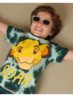 Kidsville - Disney The Lion King Simba Puff Graphic Boys Regular Fit T-Shirt
