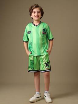 Kidsville - Minecraft Game On Graphic Boys Casual Poly Oversized Summer Shorts