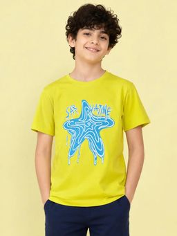 Bloom Up - Mustrad Star Skate Graphic Half Sleeve T-Shirt for Boys