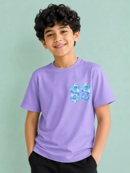 Bloom Up - Lavender 89 Graphic Printed T-Shirt for Boys