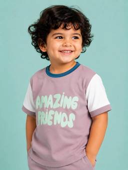 Bloom Up - Dusty Pink Amazing Friends Graphic T-Shirt for Boys