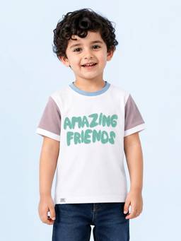 Bloom Up - White Amazing Friend Graphic T-Shirt for Boys