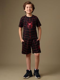 Kidsville - Marvel Spider-Man Boys Web Printed T-Shirt and Shorts
