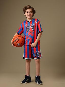Kidsville - Spider-Man Brand New Day Graphic Oversized T-Shirt and Shorts Jersey