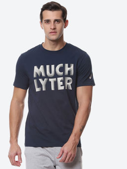 ASICS - M Heritage Font Gpaphic Tee 5 Blue Men Gym & Training T-shirts