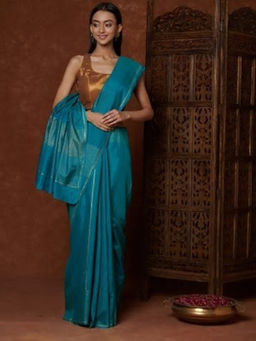 Fabindia - Viscose Lyocell Block Printed Sari