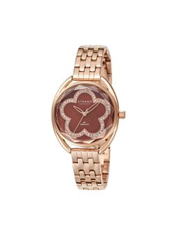 Strand by Obaku - Rose Coffee Quartz Brown Mop With Crystal Dial Womens Watch - S734LXVNSV
