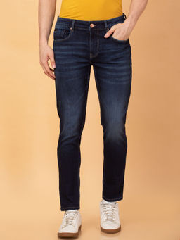 Being Human - Men Navy Blue Casual Cotton Regular Jeans