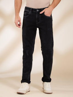 Being Human - Men Black Casual Cotton Slim Jeans