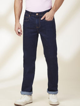 Being Human - Men Navy Blue Casual Blended Regular Jeans