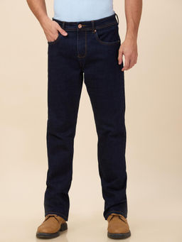 Being Human - Men Navy Blue Casual Blended Regular Jeans