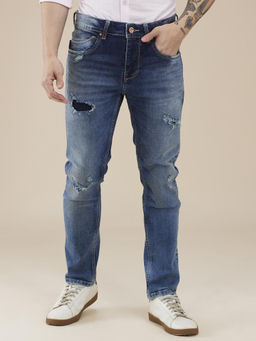 Being Human - Men Blue Casual Cotton Regular Jeans